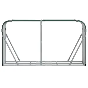 Log Holder Green 180x45x100 cm Galvanised Steel