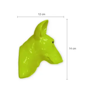 Walplus Animal Head Home Decoration Wall Art Sculpture - Green Dog