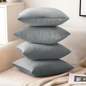 Nayelee Square Throw Pillow Cover (Set of 4) Grey