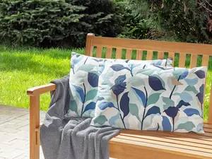 Set of 2 Outdoor Cushions VEGLINO Blue