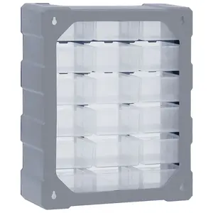 vidaXL Multi-drawer Organiser with 18 Middle Drawers 38x16x47 cm