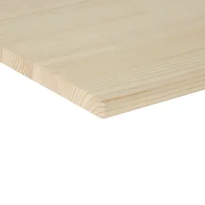 Square edge Clear pine Furniture board, (L)2m (W)200mm (T)18mm