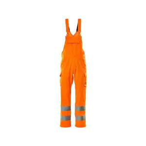 Mascot Safe Light One-Tone Bib & Brace (Hi-Vis Orange)  (32.5) (Leg Length - Long)