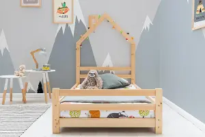 Juni Pine Kids Wooden House Style Single Bed Frame 3ft