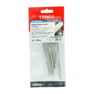 TIMCO Timber Screws Hex Flange Head A4 Stainless Steel - 6.7 x 100 (6pcs)