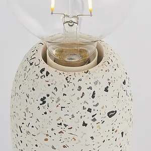 Luminosa Terrazzo 1 Light Table Light White (Base only), E27