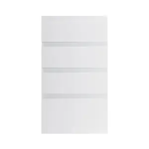 GoodHome Garcinia Integrated handle Gloss light grey Drawer front, Pack of 1 (H)715mm (W)397mm (T)19mm