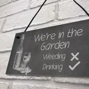 FUNNY Garden Sign Hanging Summerhouse Shed Plaque Welcome Sign Home Decor