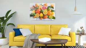 ALLboards Magnetic Glass Board CITRUS LEMON ORANGE LIME 60x40cm Print Wall Decorative Wall Picture Dry-erase Board