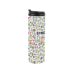 Gynecologist Travel Mug - Novelty Female Healthcare Gift - Stainless Steel Double-Walled Hot/Cold Drinks Travel Flask