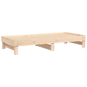 Berkfield Pull-out Day Bed 2x(80x200) cm Solid Wood Pine