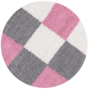 Myshaggy Collection Rugs Geometric Design  381 Pink