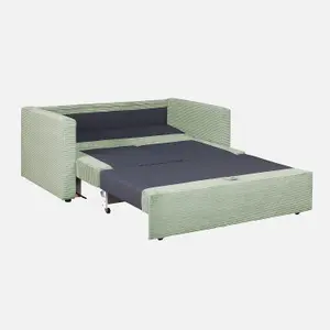 Sofi Two Seater Sofa Bed with Storage - Green