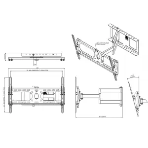 AVF AL650 Multi Position Cantilever TV Wall Mount for up to 80" TVs