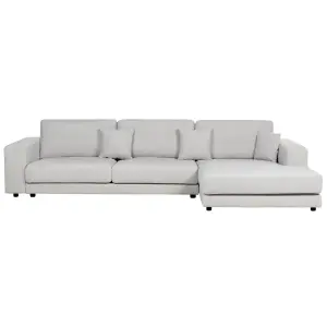 Corner Sofa LOFOTEN Light Grey Fabric Left Hand