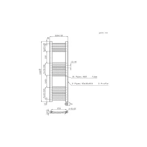 Right Radiators Prefilled Thermostatic Electric Heated Towel Rail Curved Ladder Warmer Rads - Chrome 1000x300 mm