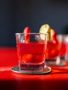 4x Cocktail Glasses with Recipes