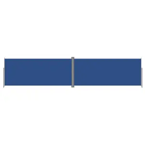 Berkfield Retractable Side Awning Blue 220x1000 cm