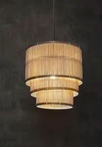 Lighting Collection Gentil Bamboo Three Tier Pendant