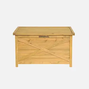 sweeek. Wooden storage box Alysse Natural 80x48x50 cm