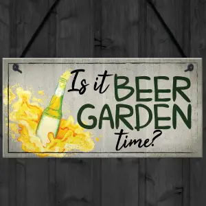 Red Ocean Signs Garden Time Hanging Garden Shed Sign Wall Pub Bar Plaques Friendship Gifts