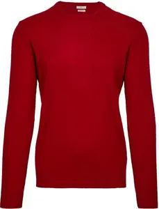 House Of Bruar Men's Lambswool Crew Neck - Red