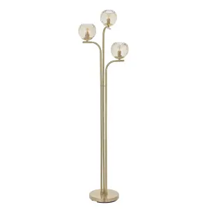 Anson Lighting Iowa  3 Light Satin Brass Floor Light