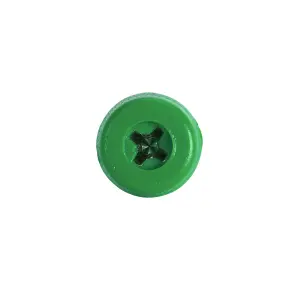 Sealey Green Number Plate Screws 4.8 x 18mm 50 Pieces Plastic Head PTNPG