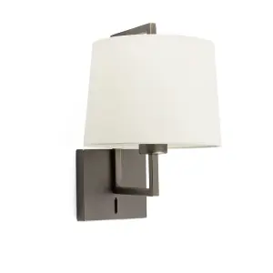 Luminosa Frame Wall Light with Shade Gold, E27