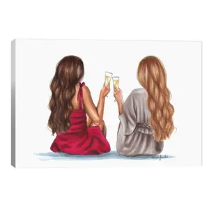 Cheers by Elza Fouche - Print on Canvas No Frame / 66.04cm H x 101.6cm W x 1.91cm D