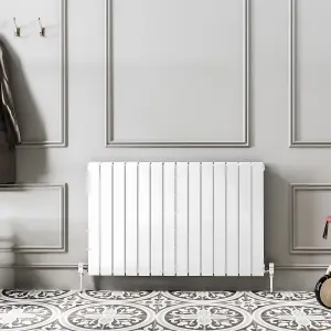 Porter White Double Horizontal Flat Panel Radiator - 600x952mm