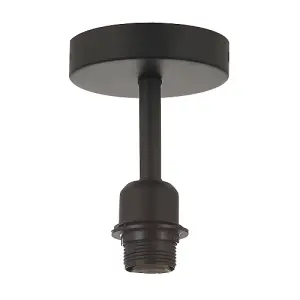 Traditional Matt Black Ceiling Light Fitting for Industrial Style Light Bulbs