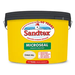 Sandtex Microseal Chalk Hill Matt Masonry paint, 10L Tub