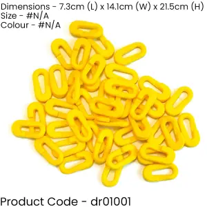 80 PACK Football Net Easy Clips - Goal Post Netting Fixings - Yellow Plastic