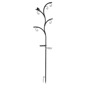 Wild Bird Feeder Station Stylish Tree Look Hanging Bird Feeders with Many Hooks and Branches