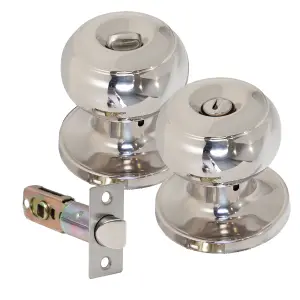 XFORT Bello Privacy Knob Set Polished Chrome for Internal Doors