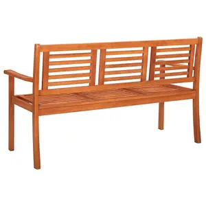 Berkfield 3-Seater Garden Bench 150 cm Solid Eucalyptus Wood