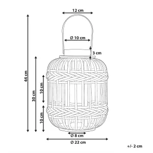 Beliani Rustic Lantern BORACAY Wood Black