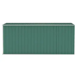 Berkfield Wall-mounted Garden Shed Green 118x382x178 cm Galvanised Steel