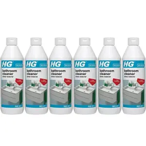 HG Bathroom Cleaner Shine Restorer, Bath Cleaner & Light Limescale Remover - 500ml x 6