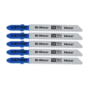 Jigsaw Bi-Metal Blade for Metal 75mm 12tpi Pack of 5 by Ufixt