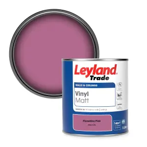 Leyland Trade Vinyl Matt Walls & Ceilings Emulsion Paint Florentine Pink (PPG17-09) 1L