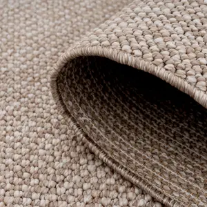 Neutral Minimalistic Cream Beige Boucle Textured Soft Area Rug 160cm x 230cm