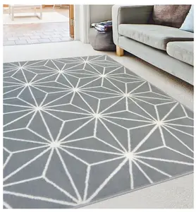 Maestro Collection Star Design Rug in Grey  3791 GB22