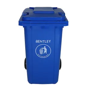 Charles Bentley 240 Litre Blue Wheelie Bin - Weatherproof and durable