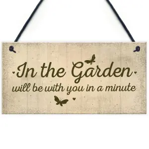 Red Ocean In The Garden Novelty Hanging Door Plaque Summer House Sign Garden Shed Friendship Gifts