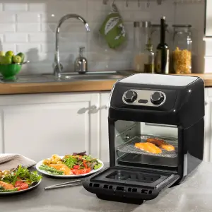 Daewoo 12 Litre Air Fryer Rotisserie Oven Black SDA2488GE