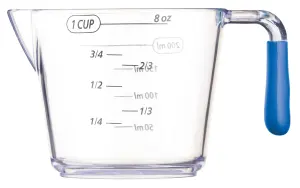 Colourworks 3 Piece Blue Acrylic Measuring Jug Set