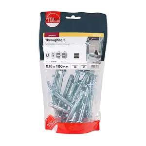 TIMCO Throughbolts Silver - M10 x 100