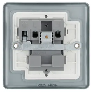 BG Metal Clad Single Unswitched 13A Socket